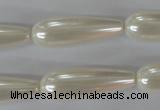 CSB116 15.5 inches 10*30mm teardrop shell pearl beads wholesale