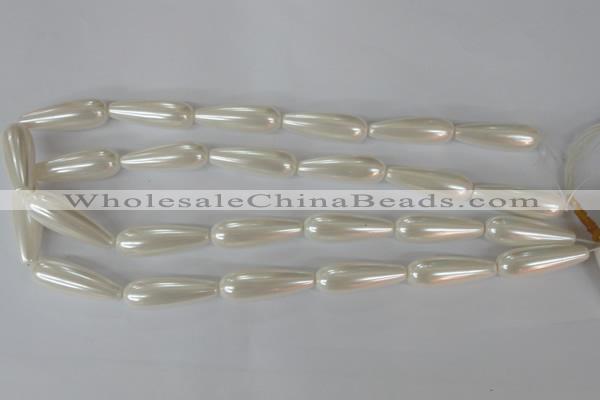 CSB116 15.5 inches 10*30mm teardrop shell pearl beads wholesale