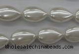 CSB1160 15.5 inches 12*18mm flat teardrop shell pearl beads