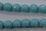 CSB1176 15.5 inches 12mm faceted round shell pearl beads