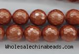 CSB1196 15.5 inches 12mm faceted round shell pearl beads