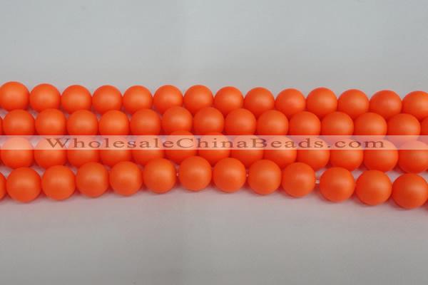 CSB1313 15.5 inches 10mm matte round shell pearl beads wholesale