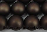 CSB1334 15.5 inches 12mm matte round shell pearl beads wholesale