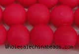 CSB1346 15.5 inches 6mm matte round shell pearl beads wholesale