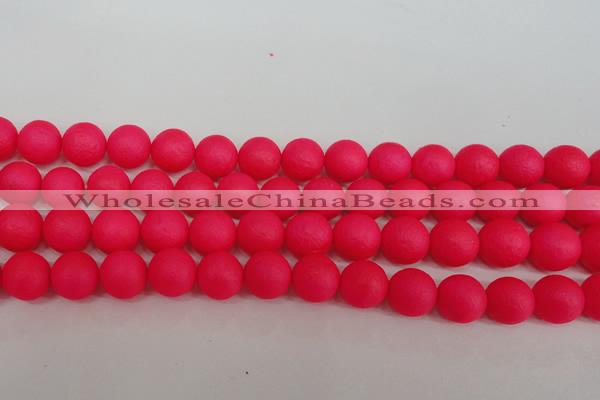 CSB1346 15.5 inches 6mm matte round shell pearl beads wholesale