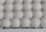 CSB1352 15.5 inches 8mm matte round shell pearl beads wholesale