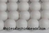 CSB1353 15.5 inches 10mm matte round shell pearl beads wholesale