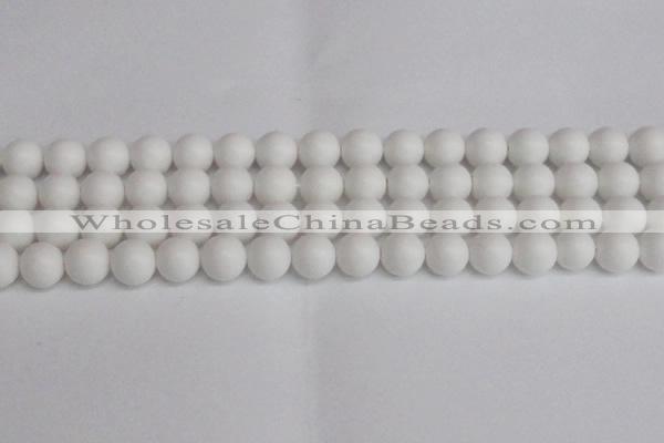 CSB1354 15.5 inches 12mm matte round shell pearl beads wholesale