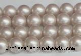 CSB1356 15.5 inches 6mm matte round shell pearl beads wholesale