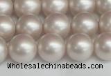 CSB1359 15.5 inches 12mm matte round shell pearl beads wholesale