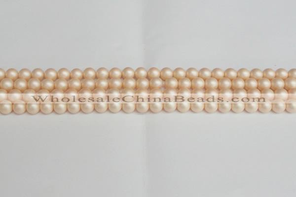 CSB1361 15.5 inches 6mm matte round shell pearl beads wholesale