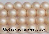 CSB1362 15.5 inches 8mm matte round shell pearl beads wholesale