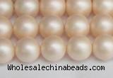 CSB1363 15.5 inches 10mm matte round shell pearl beads wholesale