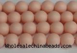 CSB1366 15.5 inches 6mm matte round shell pearl beads wholesale