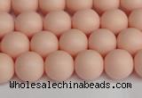 CSB1367 15.5 inches 8mm matte round shell pearl beads wholesale