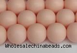 CSB1369 15.5 inches 12mm matte round shell pearl beads wholesale