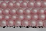 CSB1371 15.5 inches 6mm matte round shell pearl beads wholesale