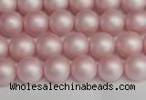 CSB1372 15.5 inches 8mm matte round shell pearl beads wholesale