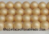 CSB1376 15.5 inches 6mm matte round shell pearl beads wholesale