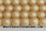 CSB1377 15.5 inches 8mm matte round shell pearl beads wholesale