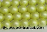 CSB1386 15.5 inches 6mm matte round shell pearl beads wholesale