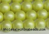 CSB1388 15.5 inches 10mm matte round shell pearl beads wholesale