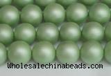 CSB1392 15.5 inches 8mm matte round shell pearl beads wholesale