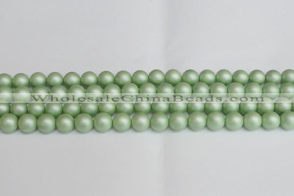 CSB1393 15.5 inches 10mm matte round shell pearl beads wholesale