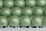 CSB1394 15.5 inches 12mm matte round shell pearl beads wholesale