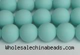 CSB1403 15.5 inches 10mm matte round shell pearl beads wholesale