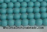 CSB1405 15.5 inches 4mm matte round shell pearl beads wholesale