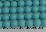 CSB1406 15.5 inches 6mm matte round shell pearl beads wholesale