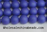 CSB1411 15.5 inches 6mm matte round shell pearl beads wholesale