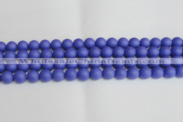 CSB1414 15.5 inches 12mm matte round shell pearl beads wholesale