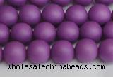 CSB1416 15.5 inches 6mm matte round shell pearl beads wholesale