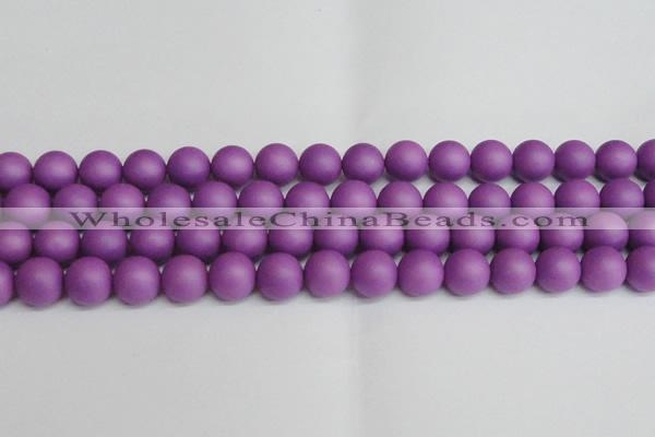 CSB1419 15.5 inches 12mm matte round shell pearl beads wholesale