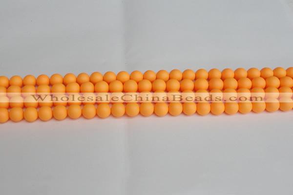 CSB1420 15.5 inches 4mm matte round shell pearl beads wholesale