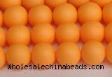 CSB1422 15.5 inches 8mm matte round shell pearl beads wholesale