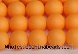 CSB1423 15.5 inches 10mm matte round shell pearl beads wholesale