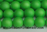 CSB1433 15.5 inches 10mm matte round shell pearl beads wholesale