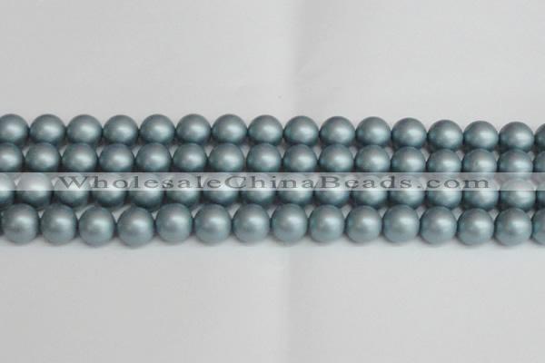 CSB1439 15.5 inches 12mm matte round shell pearl beads wholesale