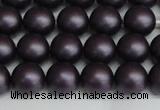 CSB1447 15.5 inches 8mm matte round shell pearl beads wholesale