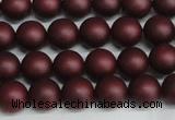 CSB1451 15.5 inches 6mm matte round shell pearl beads wholesale