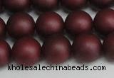 CSB1454 15.5 inches 12mm matte round shell pearl beads wholesale