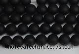 CSB1455 15.5 inches 4mm matte round shell pearl beads wholesale