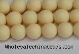 CSB1611 15.5 inches 6mm round matte shell pearl beads wholesale