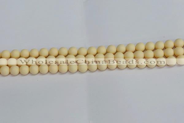 CSB1611 15.5 inches 6mm round matte shell pearl beads wholesale