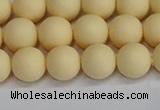 CSB1612 15.5 inches 8mm round matte shell pearl beads wholesale