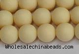 CSB1613 15.5 inches 10mm round matte shell pearl beads wholesale