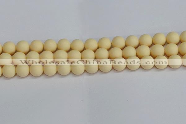 CSB1615 15.5 inches 14mm round matte shell pearl beads wholesale